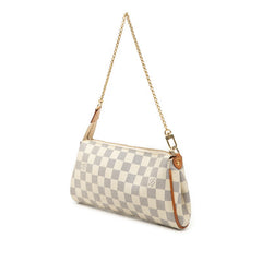 ルイ ヴィトン ダミエ アズール エヴァ ハンドバッグ ショルダーバッグ 2WAY N55214 ホワイト PVC レザー レディース LOUIS VUITTON 【中古】
