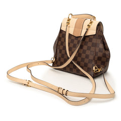 ルイ ヴィトン ダミエ クラプトン リュック バックパック N42259 ブラウン ベージュ PVC レザー レディース LOUIS VUITTON 【中古】