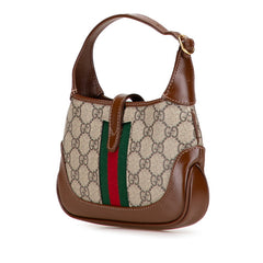 グッチ GGスプリーム ジャッキー 1961 ショルダーバッグ 637092 ベージュ ブラウン PVC レザー レディース GUCCI 【中古】