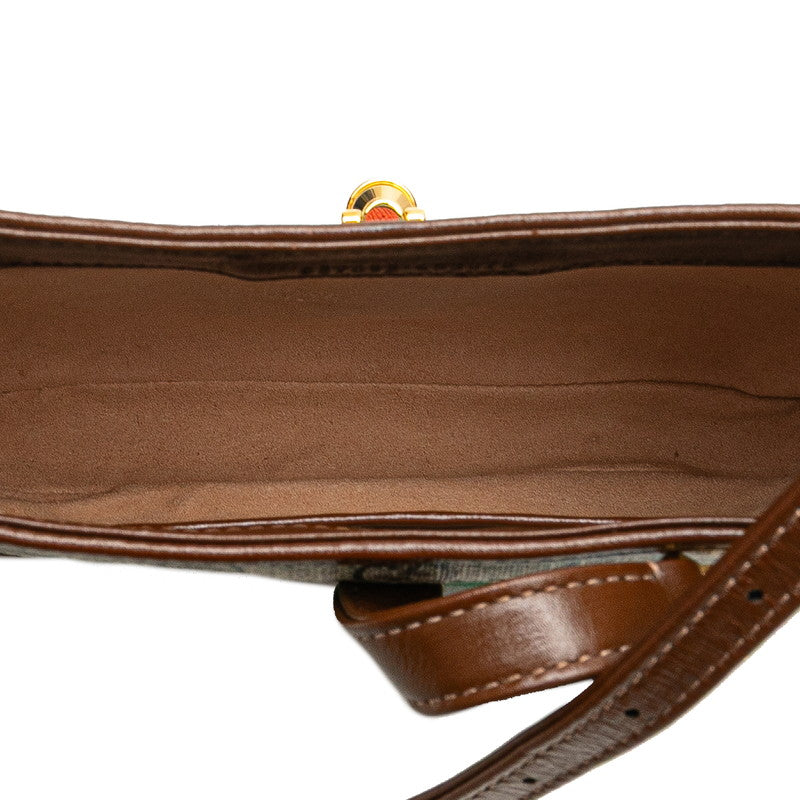 グッチ GGスプリーム ジャッキー 1961 ショルダーバッグ 637092 ベージュ ブラウン PVC レザー レディース GUCCI 【中古】