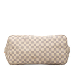 ルイ ヴィトン ダミエ アズール ネヴァーフルGM トートバッグ ショルダーバッグ N51108 ホワイト PVC レザー レディース LOUIS VUITTON 【中古】