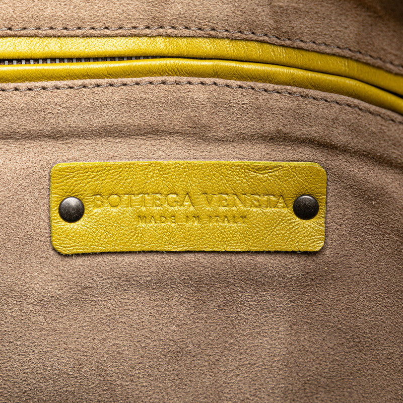 ボッテガヴェネタ イントレチャート ワンショルダーバッグ ピンク イエロー レザー レディース BOTTEGAVENETA 【中古】