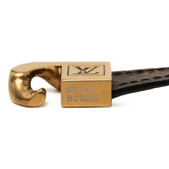 ルイ ヴィトン モノグラム ブラスレ モノチェーン ブレスレット M6784 ブラウン ゴールド PVC メッキ メンズ LOUIS VUITTON 【中古】