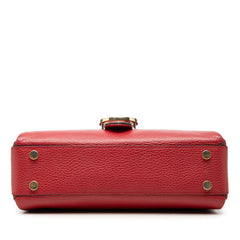 グッチ インターロッキングG ハンドバッグ ショルダーバッグ 2WAY 510302 レッド レザー レディース GUCCI 中古
