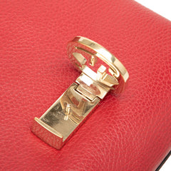 グッチ インターロッキングG ハンドバッグ ショルダーバッグ 2WAY 510302 レッド レザー レディース GUCCI 中古