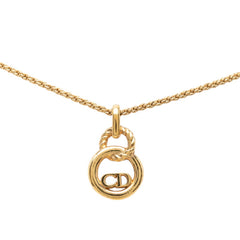 ディオール ヴィンテージ CDロゴ ネックレス ゴールド メッキ レディース Dior 【中古】