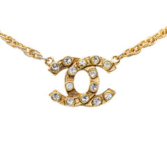 シャネル ココマーク チェーン ネックレス ゴールド メッキ ラインストーン レディース CHANEL 【中古】