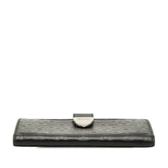 グッチ ホースビット柄 筆記体ロゴ 長財布 Wホック 231837 ブラック レザー レディース GUCCI 【中古】