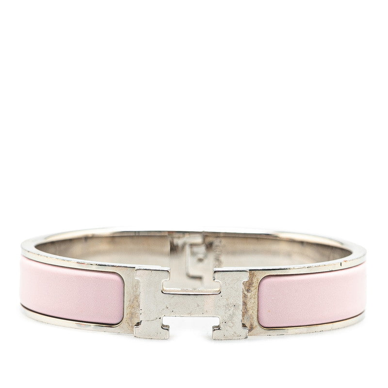 エルメス クリックH PM バングル シルバー ピンク メタル レディース HERMES 【中古】