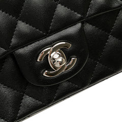 シャネル ココマーク ミニマトラッセ20 チェーン ショルダーバッグ ブラック ラムスキン レディース CHANEL 【中古】
