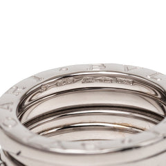 ブルガリ ビーゼロワン 2バンド リング 指輪 #48 K18WG ホワイトゴールド レディース BVLGARI 【中古】