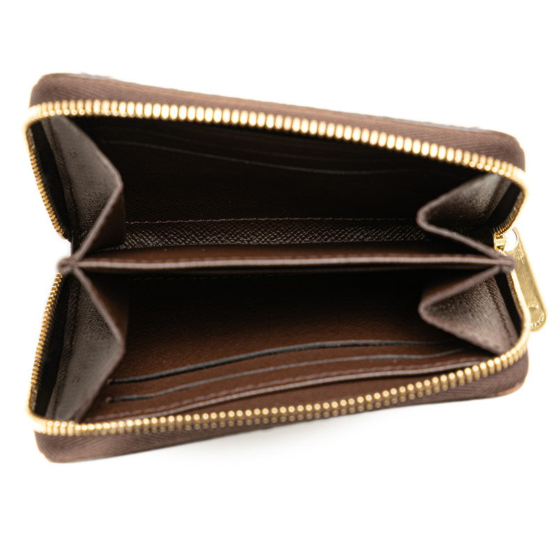 ルイ ヴィトン ダミエ ジッピーコインパース コインケース N63070 ブラウン PVC レディース LOUIS VUITTON 【中古】