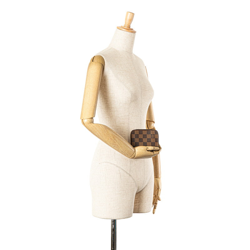 ルイ ヴィトン ダミエ ジッピーコインパース コインケース N63070 ブラウン PVC レディース LOUIS VUITTON 【中古】