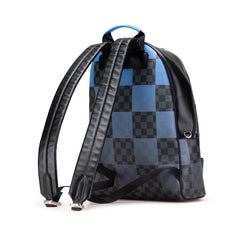 ルイ ヴィトン ダミエ グラフィット ジャイアント ジョッシュ リュック バックパック N40402 ブルー ブラック PVC レザー レディース LOUIS VUITTON 【中古】
