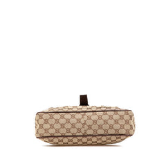 グッチ GGキャンバス ショルダーバッグ 114272 ベージュ ブラウン キャンバス レザー レディース GUCCI 【中古】