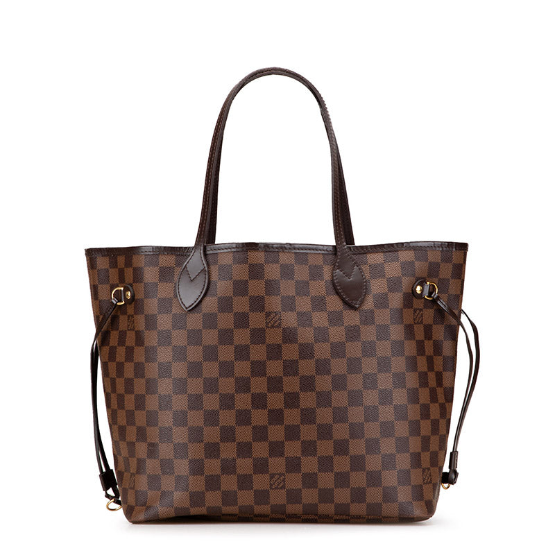 ルイ ヴィトン ダミエ ネヴァーフルMM ショルダーバッグ トートバッグ N51105 ブラウン PVC レザー レディース LOUIS VUITTON 【中古】