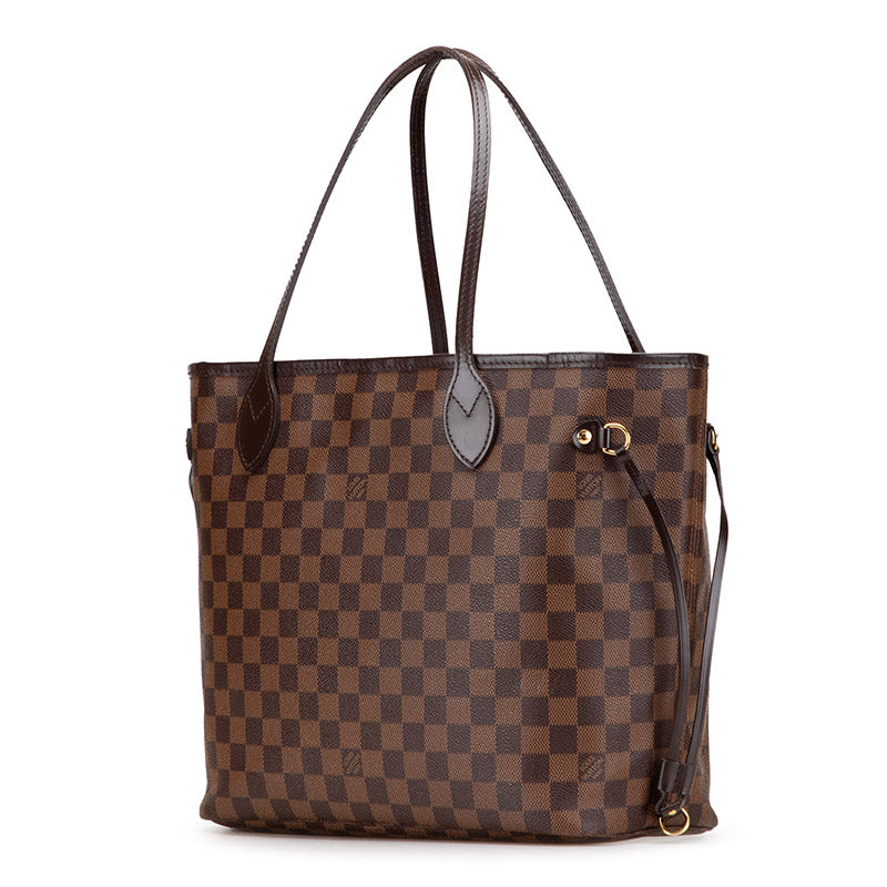 ルイ ヴィトン ダミエ ネヴァーフルMM ショルダーバッグ トートバッグ N51105 ブラウン PVC レザー レディース LOUIS VUITTON 【中古】