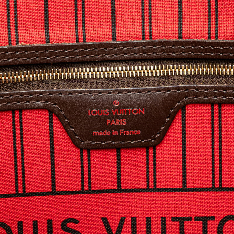 ルイ ヴィトン ダミエ ネヴァーフルMM ショルダーバッグ トートバッグ N51105 ブラウン PVC レザー レディース LOUIS VUITTON 【中古】