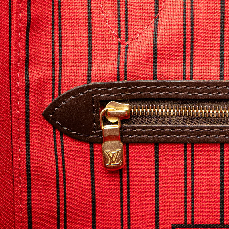 ルイ ヴィトン ダミエ ネヴァーフルMM ショルダーバッグ トートバッグ N51105 ブラウン PVC レザー レディース LOUIS VUITTON 【中古】