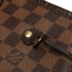 ルイ ヴィトン ダミエ ネヴァーフルMM ショルダーバッグ トートバッグ N51105 ブラウン PVC レザー レディース LOUIS VUITTON 【中古】