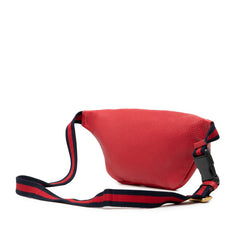 グッチ ロゴ ボディバッグ ウエストバッグ 527792 レッド レザー レディース GUCCI 【中古】