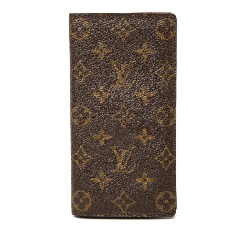 ルイ ヴィトン モノグラム ポルトフォイユ ブラザ 長財布 M66540 ブラウン PVC レザー レディース LOUIS VUITTON 【中古】