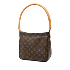 ルイ ヴィトン モノグラム ルーピングMM ワンショルダーバッグ M51146 ブラウン PVC レザー レディース LOUIS VUITTON 【中古】