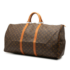 ルイ ヴィトン モノグラム キーポル60 ボストンバッグ トラベルバッグ M41422 ブラウン PVC レザー レディース LOUIS VUITTON 【中古】