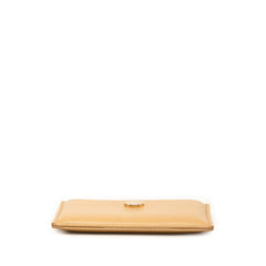 シャネル ココマーク ココボタン カードケース パスケース ベージュ レザー レディース CHANEL 【中古】