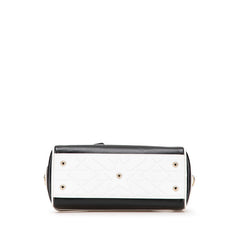 ディオール ディオール ヴァイブ ボウリングバッグ ハンドバッグ ショルダーバッグ 2WAY ブラック ホワイト レザー レディース Dior 【中古】