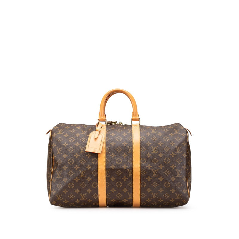 ルイ ヴィトン モノグラム キーポル45 ボストンバッグ M41428 ブラウン PVC レザー レディース LOUIS VUITTON 【中古】
