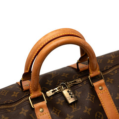 ルイ ヴィトン モノグラム キーポル55 ボストンバッグ トラベルバッグ M41424 ブラウン PVC レザー レディース LOUIS VUITTON 【中古】