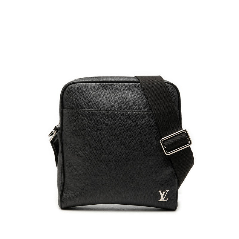 ルイ ヴィトン タイガ メッセンジャー PPM 斜め掛け ショルダーバッグ M30265 ブラック PVC レザー メンズ LOUIS VUITTON 【中古】