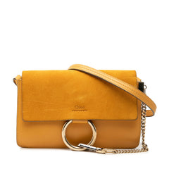 クロエ フェイ 斜め掛け ショルダーバッグ イエロー スウェード レザー レディース Chloe 中古