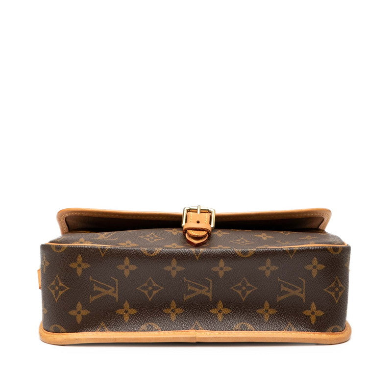 ルイ ヴィトン モノグラム ソローニュ ショルダーバッグ M42250 ブラウン PVC レザー レディース LOUIS VUITTON 【中古】