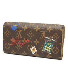 ルイ ヴィトン モノグラム ヴィヴィエンヌ ポルトフォイユ サラ 長財布 M15336 ブラウン PVC レディース LOUIS VUITTON 【中古】