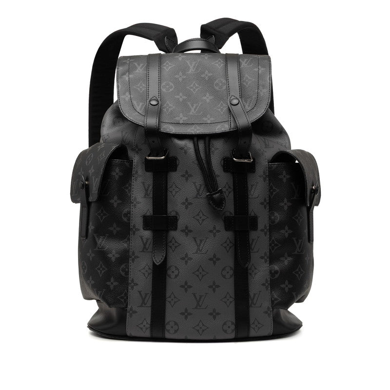 ルイ ヴィトン モノグラム エクリプス クリストファーMM リュック バックパック M45419 ブラック グレー PVC レザー メンズ LOUIS VUITTON 【中古】