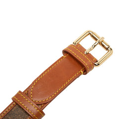 ルイ ヴィトン モノグラム ティセ ベルト サイズ:85/34 ブラウン PVC レザー レディース LOUIS VUITTON 【中古】