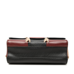 ルイ ヴィトン エピ ツイストMM チェーン ショルダーバッグ M42449 ブラック ワインレッド レザー レディース LOUIS VUITTON 中古