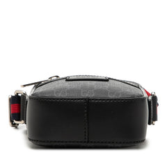 グッチ GGスプリーム シェリーライン 斜め掛け ショルダーバッグ 598103 ブラック PVC レザー レディース GUCCI 【中古】