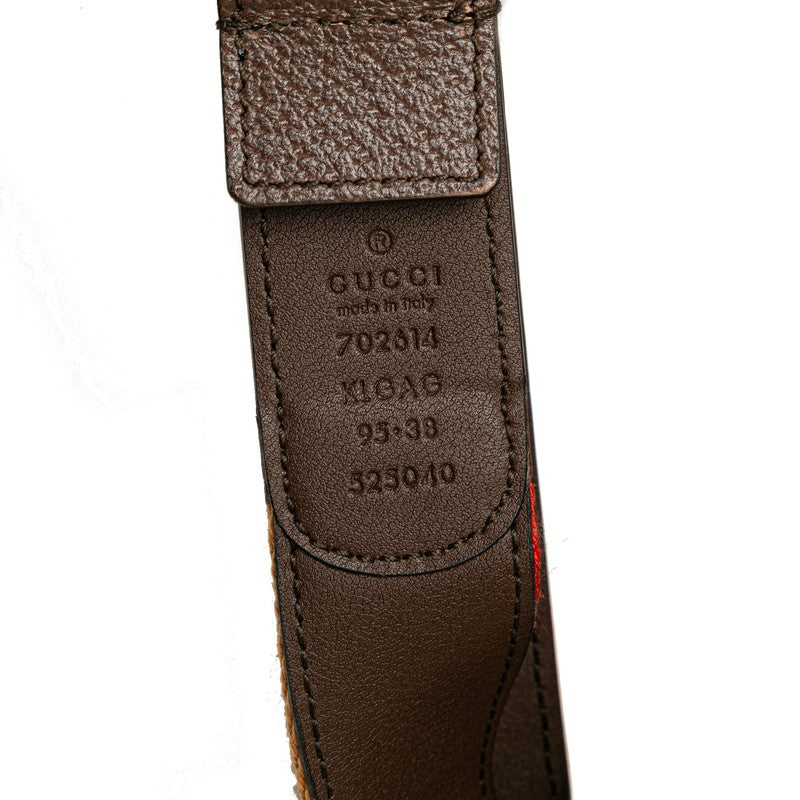グッチ GGスプリーム ブロンディ ウエストバッグ ボディバッグ 702614 ブラウン PVC レザー レディース GUCCI 【中古】