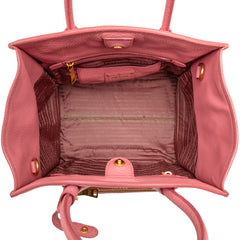 プラダ 三角ロゴプレート ハンドバッグ ショルダーバッグ 2WAY ピンク ヴィッテロダイノレザー レディース PRADA 【中古】