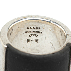グッチ リング 指輪 SV925 シルバー ラバー レディース GUCCI 【中古】