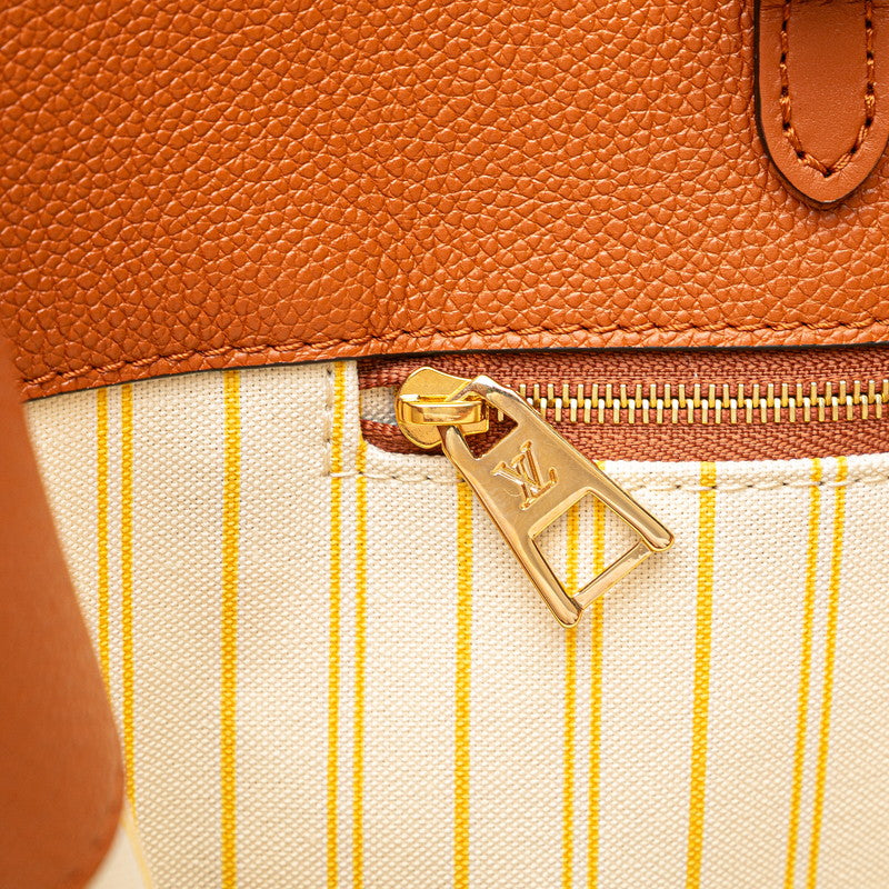 ルイ ヴィトン オンザゴーGM ハンドバッグ トートバッグ M57644 ベージュ ブラウン ラフィア レザー レディース LOUIS VUITTON 【中古】