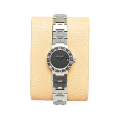 ブルガリ ブルガリブルガリ 腕時計 BBL23BSSD クオーツ ブラック文字盤 ステンレススチール レディース BVLGARI 【中古】