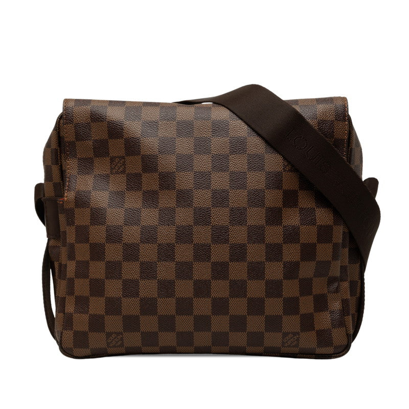 ルイ ヴィトン ダミエ ナヴィグリオ 斜め掛け ショルダーバッグ N45255 ブラウン PVC レザー レディース LOUIS VUITTON 中古