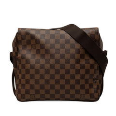 ルイ ヴィトン ダミエ ナヴィグリオ 斜め掛け ショルダーバッグ N45255 ブラウン PVC レザー レディース LOUIS VUITTON 中古