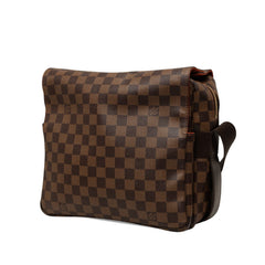 ルイ ヴィトン ダミエ ナヴィグリオ 斜め掛け ショルダーバッグ N45255 ブラウン PVC レザー レディース LOUIS VUITTON 中古