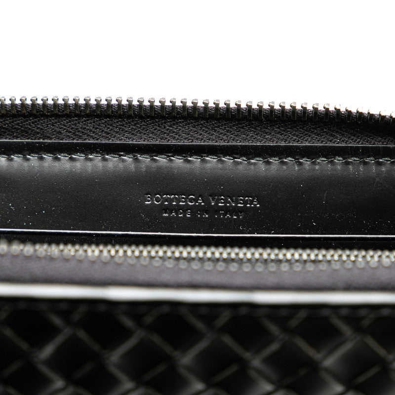 ボッテガヴェネタ イントレチャート 長財布 ブラック レザー レディース BOTTEGAVENETA 【中古】