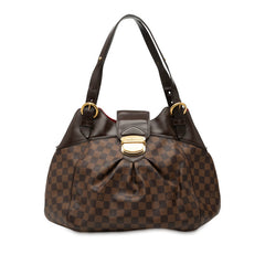 ルイ ヴィトン ダミエ システィナGM ハンドバッグ N41540 ブラウン PVC レザー レディース LOUIS VUITTON 【中古】